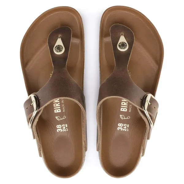 Gizeh Big Buckle Oiled Leather Cognac - Image 5