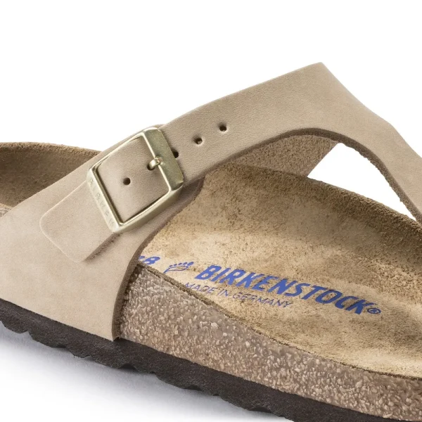 Gizeh Soft Footbed Nubuck Leather Sandcastle - Image 8