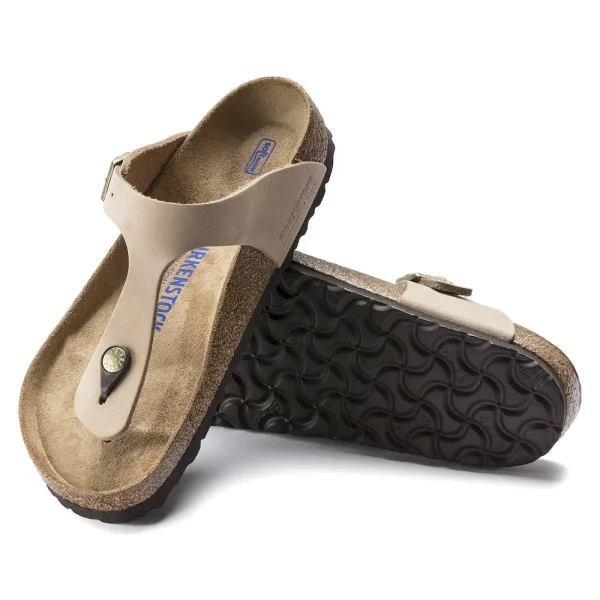 Gizeh Soft Footbed Nubuck Leather Sandcastle - Image 4