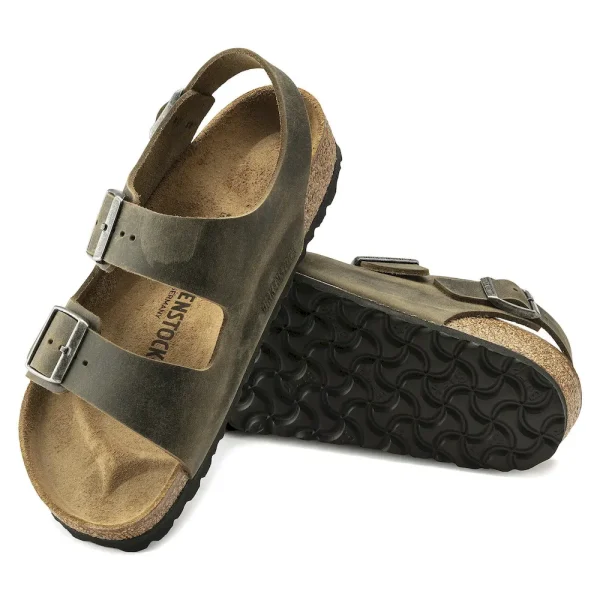 Milano Oiled Leather Faded Khaki - Image 4