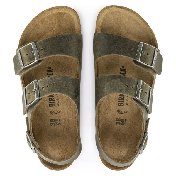Milano Oiled Leather Faded Khaki - Image 5