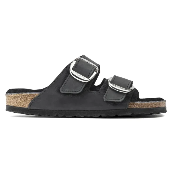 Arizona Big Buckle Shearling Oiled Leather Black - Image 7