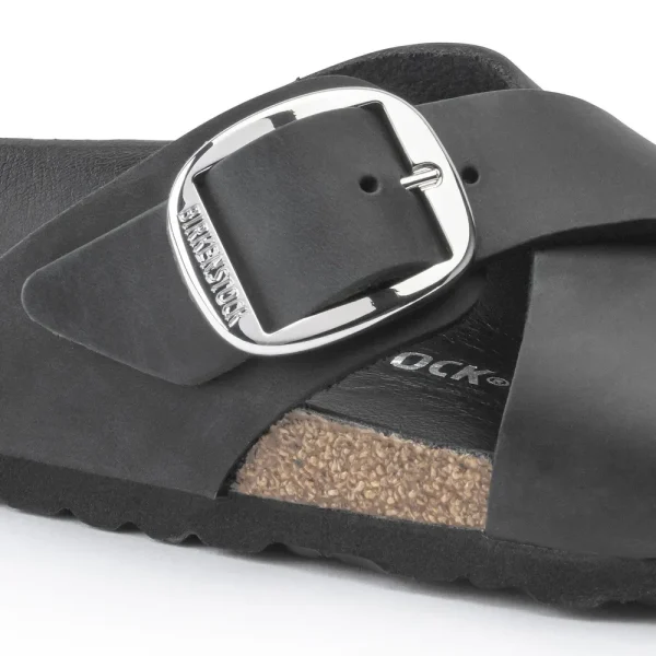Siena Big Buckle Oiled Leather Black - Image 8