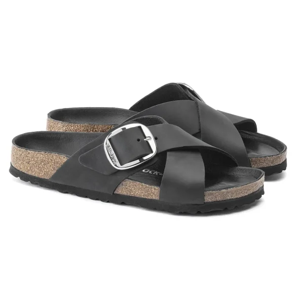 Siena Big Buckle Oiled Leather Black - Image 6
