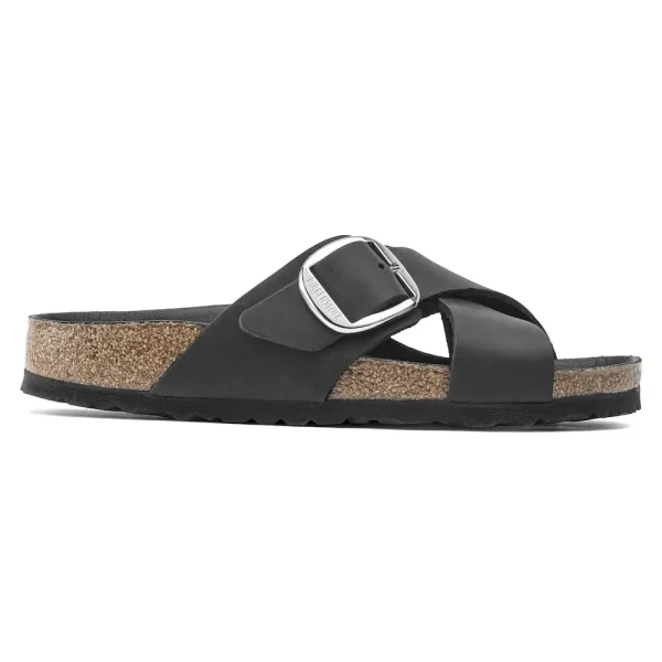 Siena Big Buckle Oiled Leather Black - Image 7