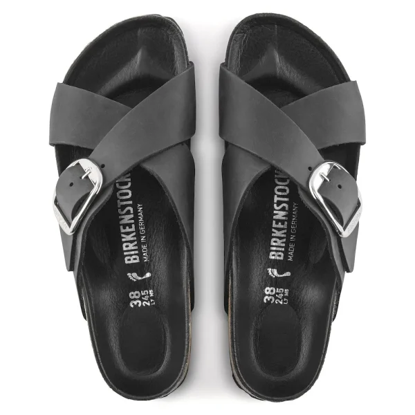 Siena Big Buckle Oiled Leather Black - Image 5