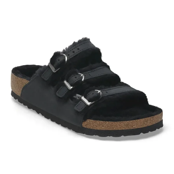Florida Shearling Oiled Leather Black