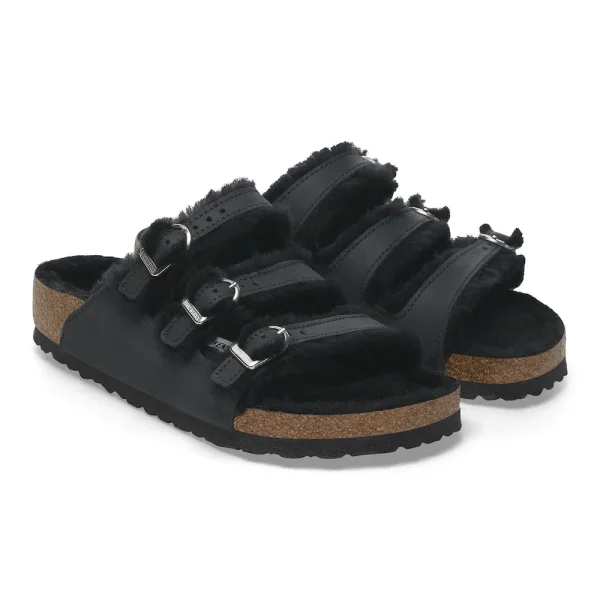 Florida Shearling Oiled Leather Black - Image 4