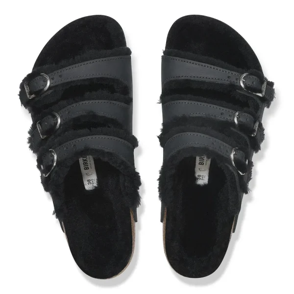 Florida Shearling Oiled Leather Black - Image 3