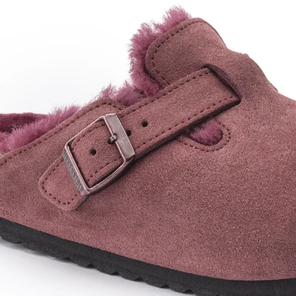 Boston Shearling Suede Leather Maroon - Image 8