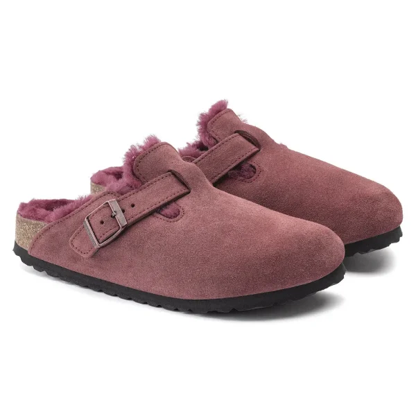 Boston Shearling Suede Leather Maroon - Image 6