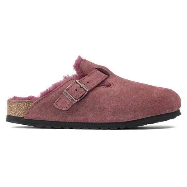 Boston Shearling Suede Leather Maroon - Image 7