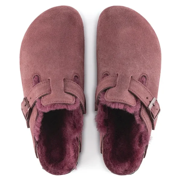 Boston Shearling Suede Leather Maroon - Image 5