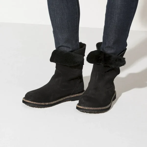 Uppsala Shearling Suede Leather Black - Image 9