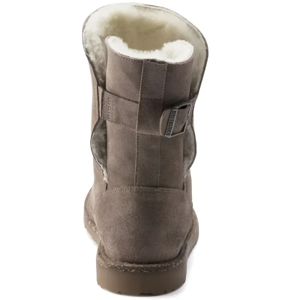 Uppsala Shearling Suede Leather Desert Dust Gray Taupe - Image 8