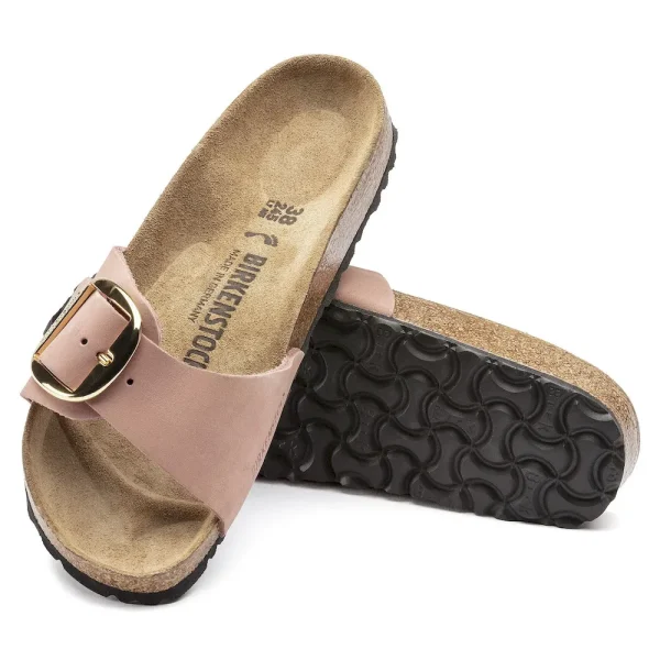 Madrid Big Buckle Nubuck Leather Old Rose - Image 4