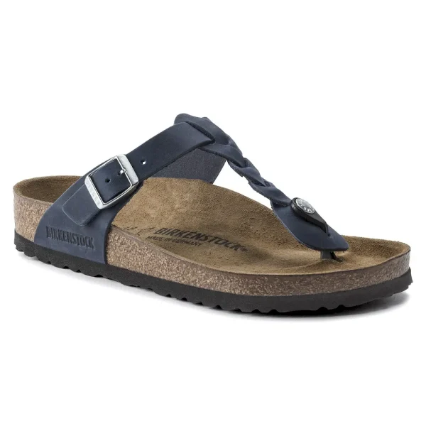 Gizeh Braided Oiled Leather Navy