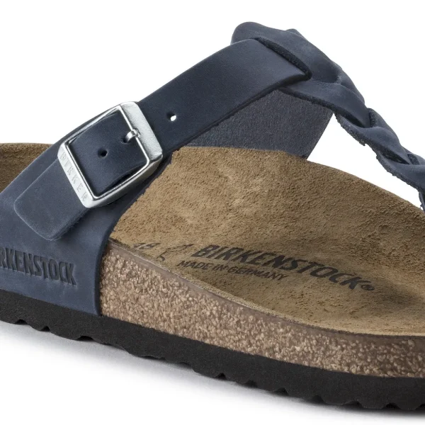Gizeh Braided Oiled Leather Navy - Image 8