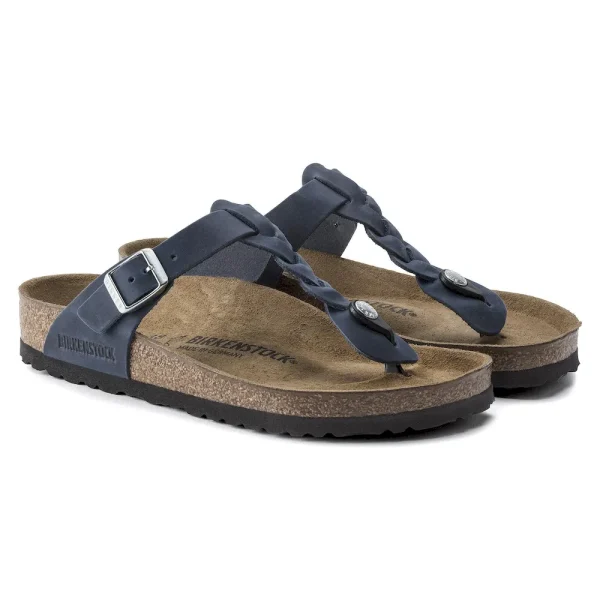 Gizeh Braided Oiled Leather Navy - Image 6