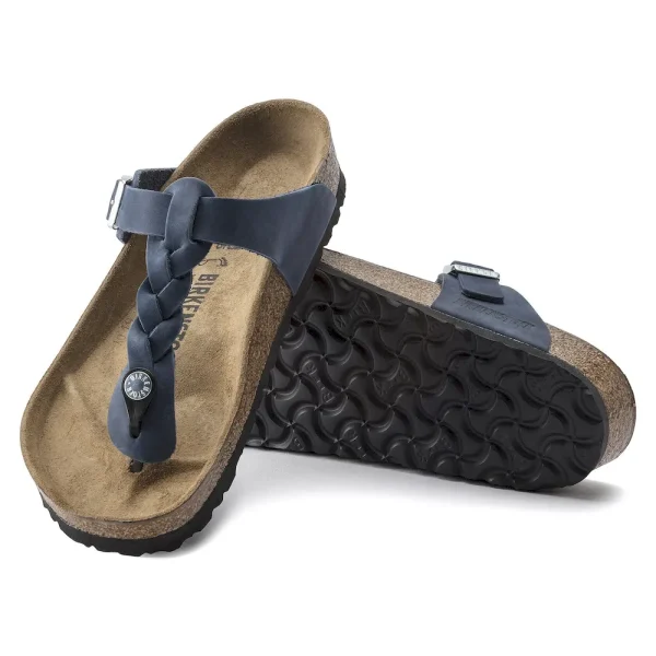 Gizeh Braided Oiled Leather Navy - Image 4