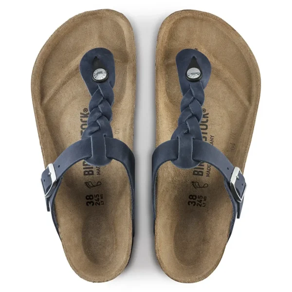 Gizeh Braided Oiled Leather Navy - Image 5