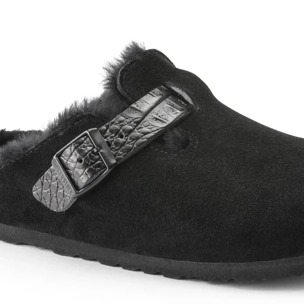 Boston Shearling Suede Leather Black - Image 6