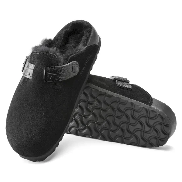 Boston Shearling Suede Leather Black - Image 2