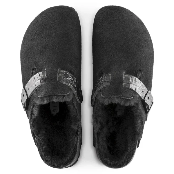 Boston Shearling Suede Leather Black - Image 3