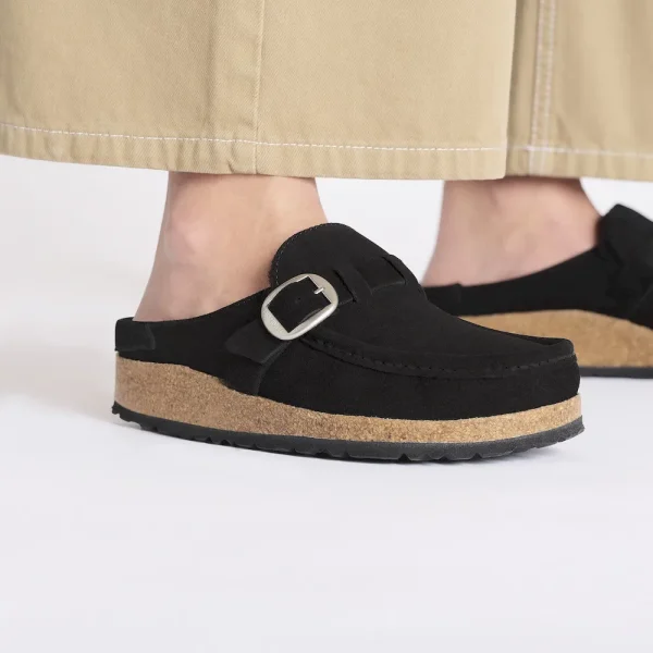 Buckley Shearling Suede Leather Black - Image 6