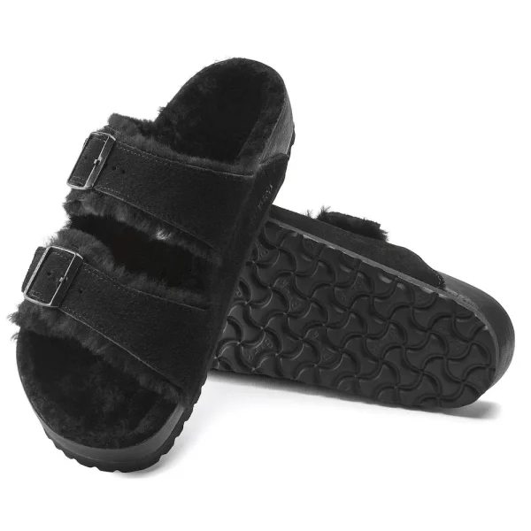 Arizona Shearling Suede Leather Black - Image 3