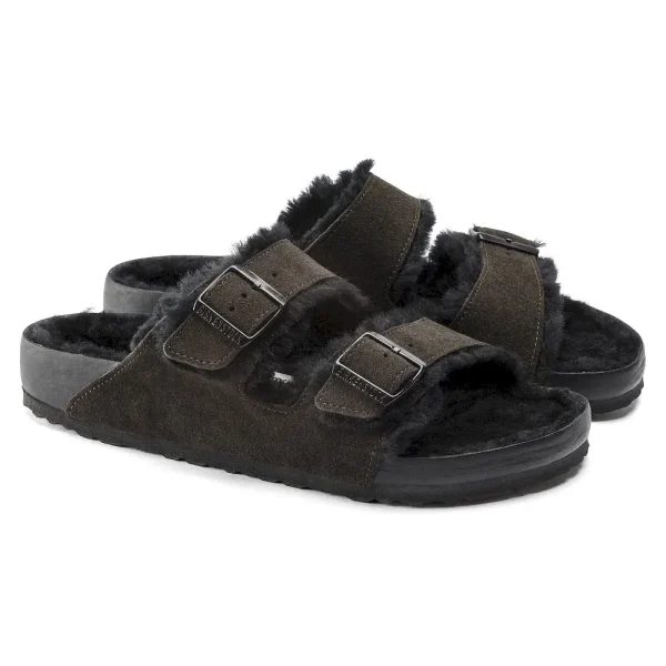 Arizona Shearling Suede Leather Mocha/Black - Image 4