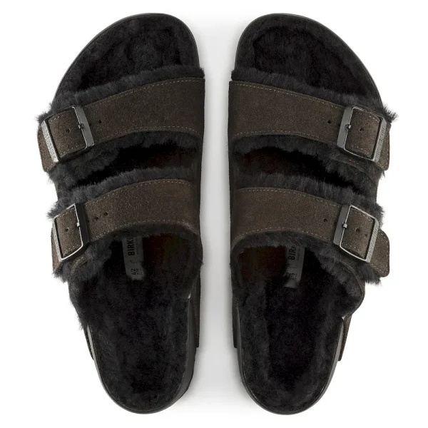 Arizona Shearling Suede Leather Mocha/Black - Image 3