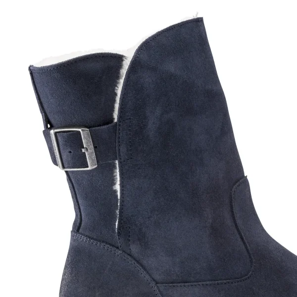 Uppsala Shearling Suede Leather Navy - Image 6