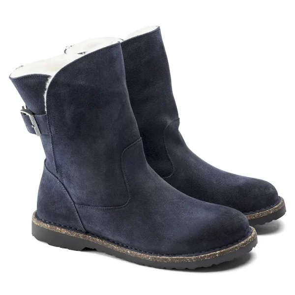 Uppsala Shearling Suede Leather Navy - Image 4