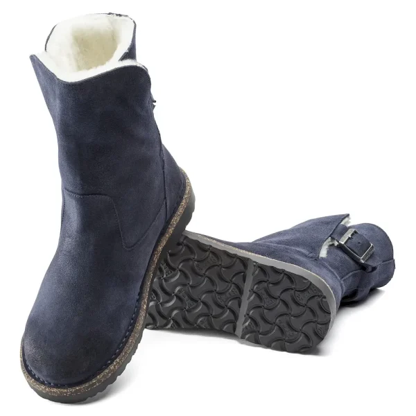 Uppsala Shearling Suede Leather Navy - Image 2