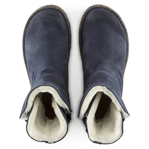 Uppsala Shearling Suede Leather Navy - Image 3