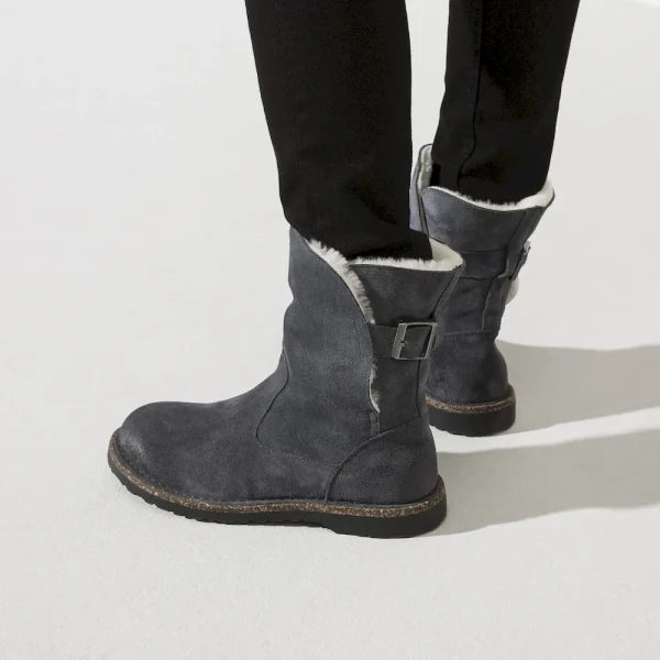 Uppsala Shearling Suede Leather Graphite - Image 3