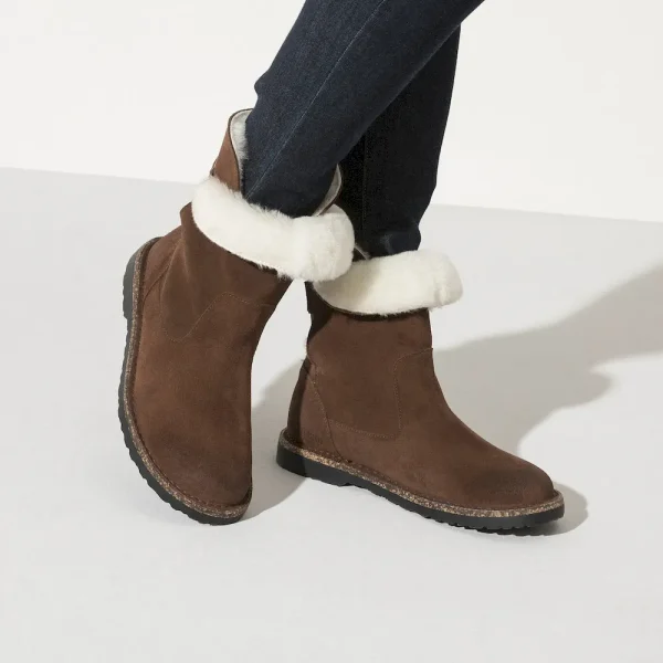 Uppsala Shearling Suede Leather Espresso - Image 9