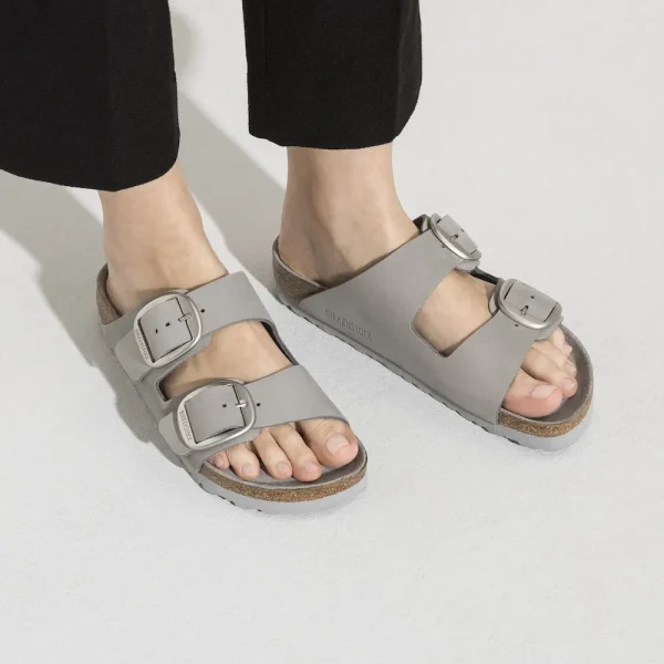 Arizona Big Buckle Nubuck Leather Dove Gray - Image 3