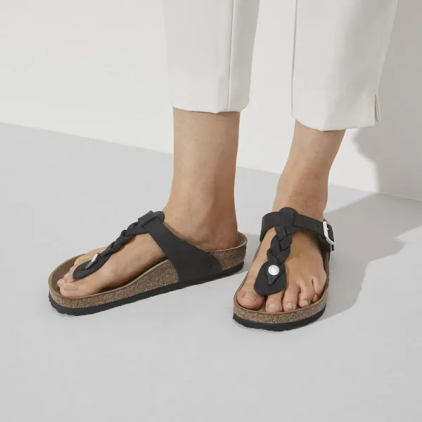 Gizeh Braided Oiled Leather Black - Image 3