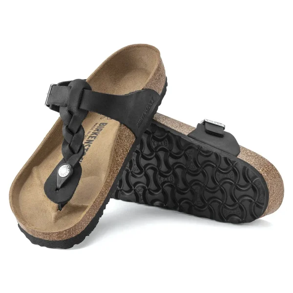 Gizeh Braided Oiled Leather Black - Image 4