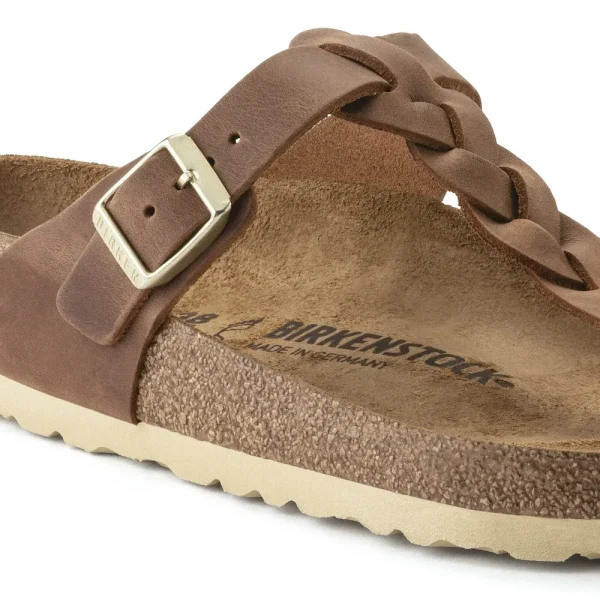 Gizeh Braided Oiled Leather Cognac - Image 8