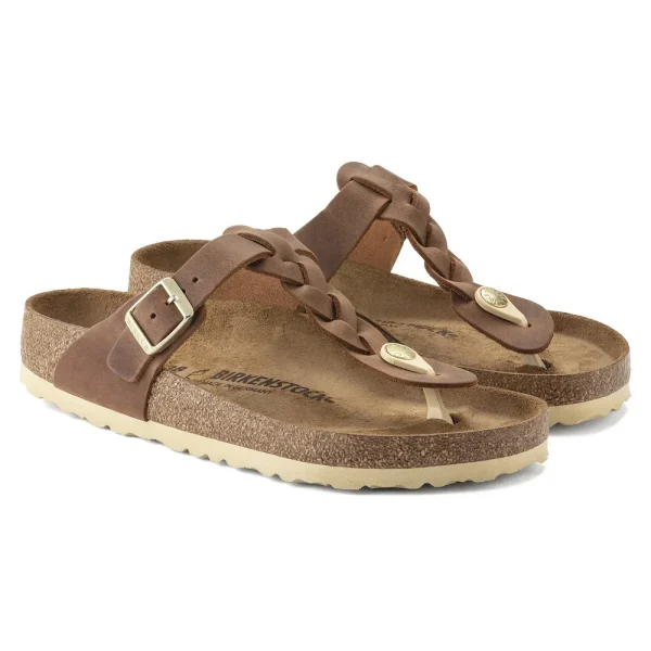 Gizeh Braided Oiled Leather Cognac - Image 6