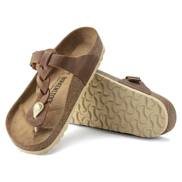 Gizeh Braided Oiled Leather Cognac - Image 4