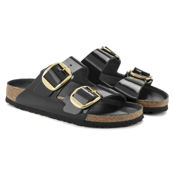 Arizona Big Buckle Natural Leather Patent High Shine Black - Image 6