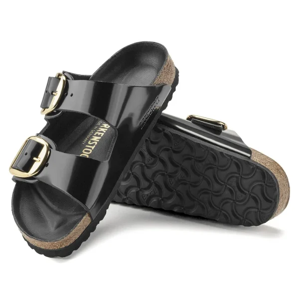Arizona Big Buckle Natural Leather Patent High Shine Black - Image 4