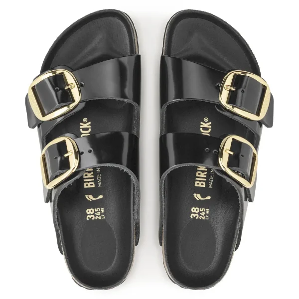 Arizona Big Buckle Natural Leather Patent High Shine Black - Image 5