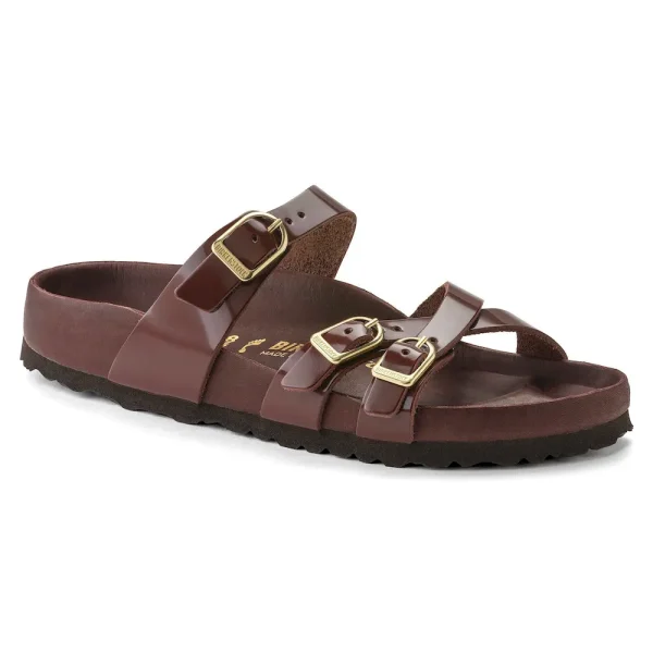 Franca Natural Leather Patent High Shine Chocolate