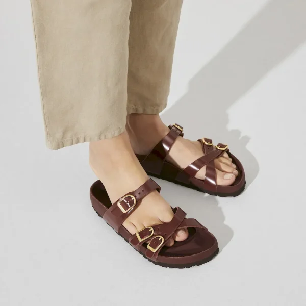 Franca Natural Leather Patent High Shine Chocolate - Image 9