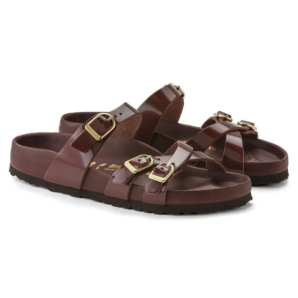Franca Natural Leather Patent High Shine Chocolate - Image 6